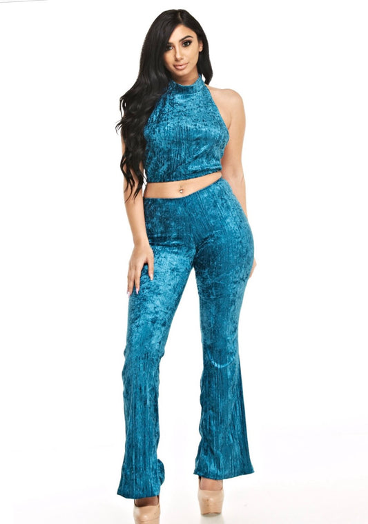 Velvet Bell Bottom 2 Piece