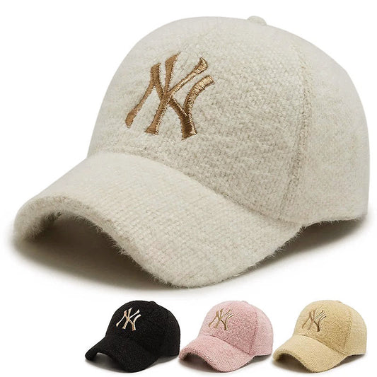 Gorras de béisbol cálidas unisex NY Otoño/Invierno