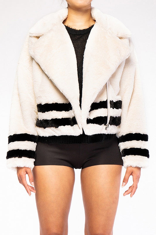Fur Striped Jacket